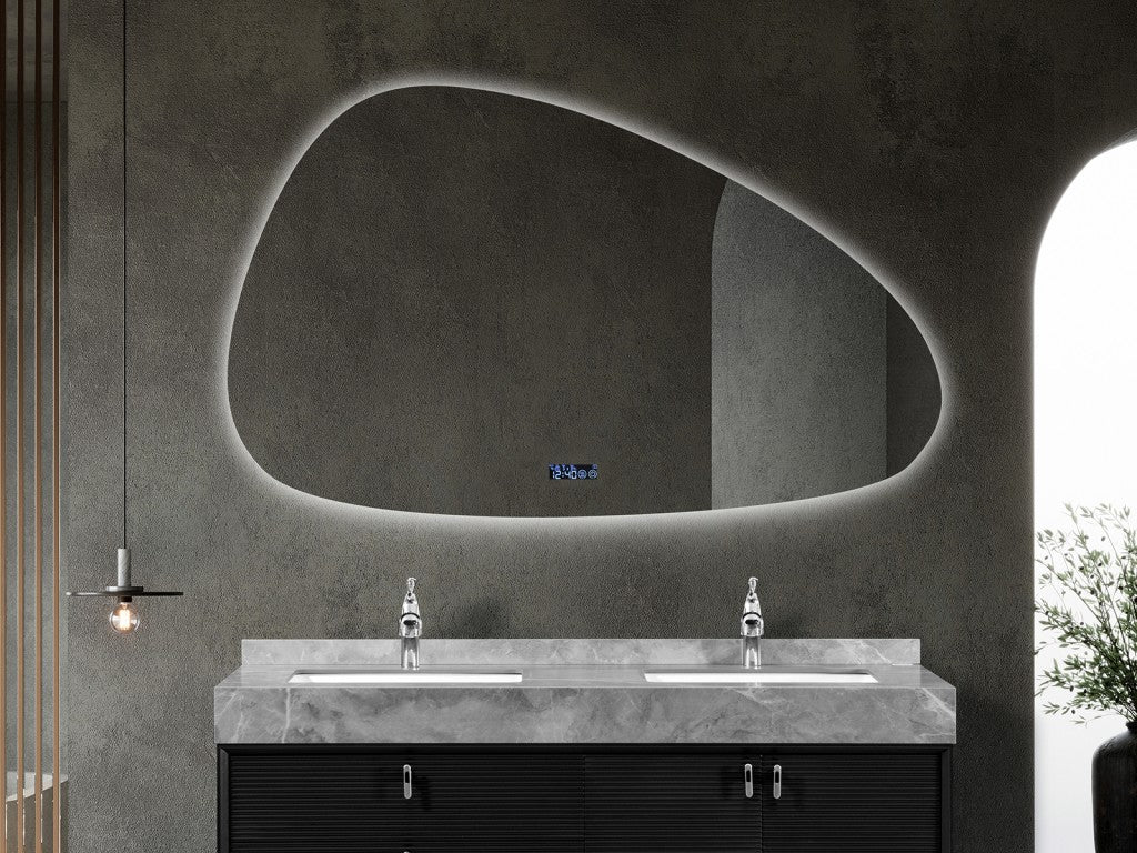 LED Badkamerspiegel | Digitale klok | Touch | Tess