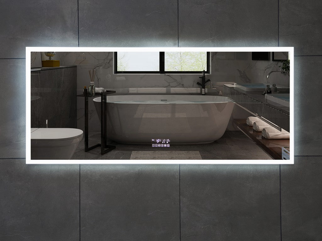 Nova | Bluetooth LED Badkamerspiegel – Met Verwarming & Touchbediening – 80cm tot 180 cm breed