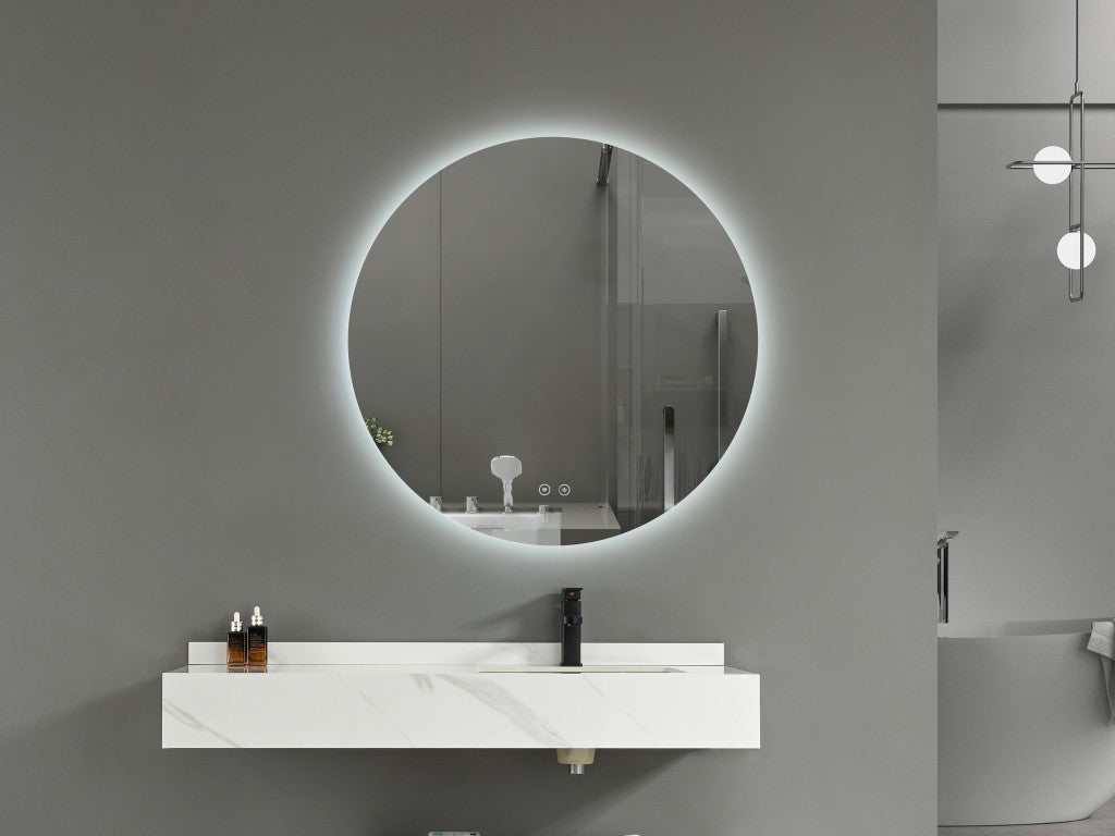 Ivy | LED Badkamerspiegel Rond Design met Verwarming & Touchbediening – 80cm tot 120 cm diameter