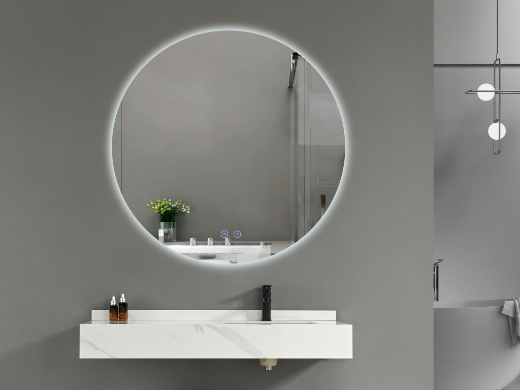 Ivy | LED Badkamerspiegel Rond Design met Verwarming & Touchbediening – 80cm tot 120 cm diameter