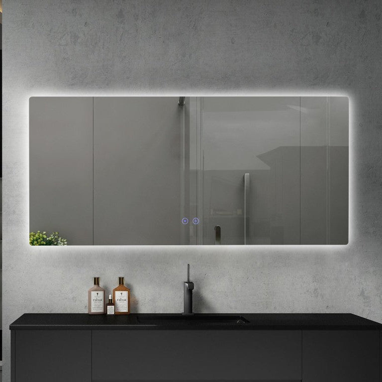 Milano | LED Badkamerspiegel met Verwarming & Touchbediening – 80cm tot 200 cm breed