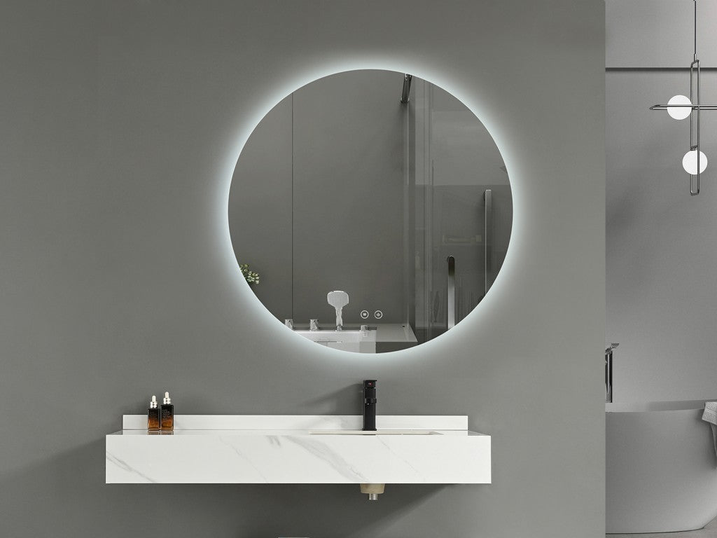 Ivy | LED Badkamerspiegel Rond Design met Verwarming & Touchbediening – 80cm tot 120 cm diameter