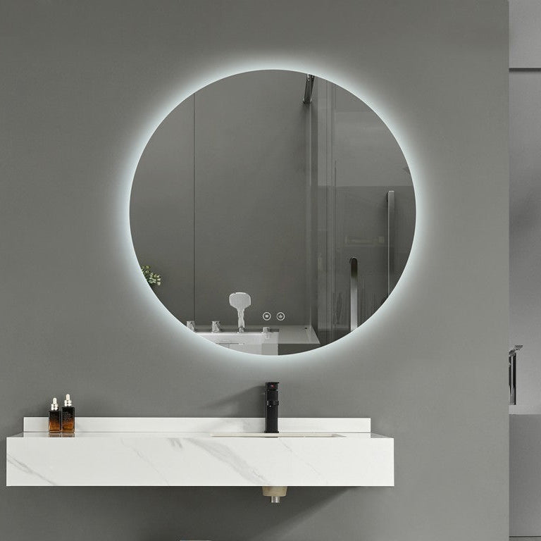 Ivy | LED Badkamerspiegel Rond Design met Verwarming & Touchbediening – 80cm tot 120 cm diameter
