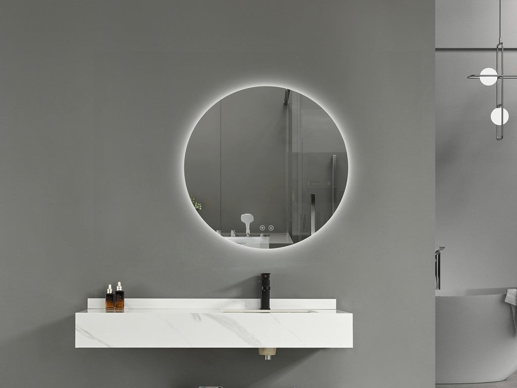 Ivy | LED Badkamerspiegel Rond Design met Verwarming & Touchbediening – 80cm tot 120 cm diameter