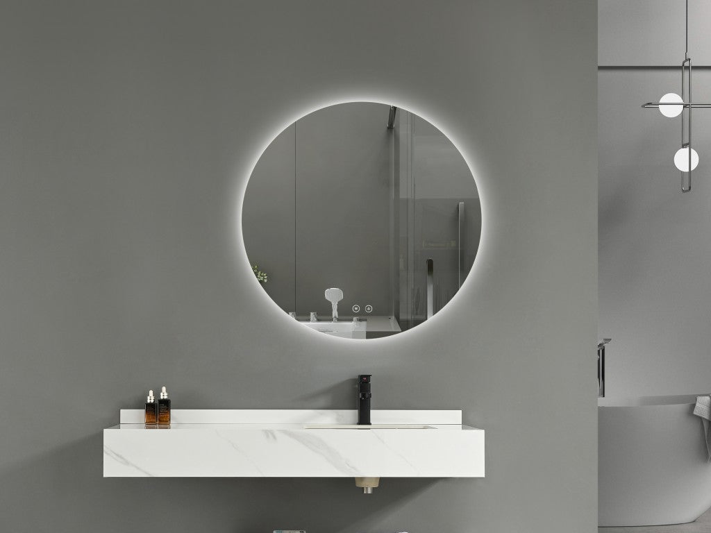 Ivy | LED Badkamerspiegel Rond Design met Verwarming & Touchbediening – 80cm tot 120 cm diameter