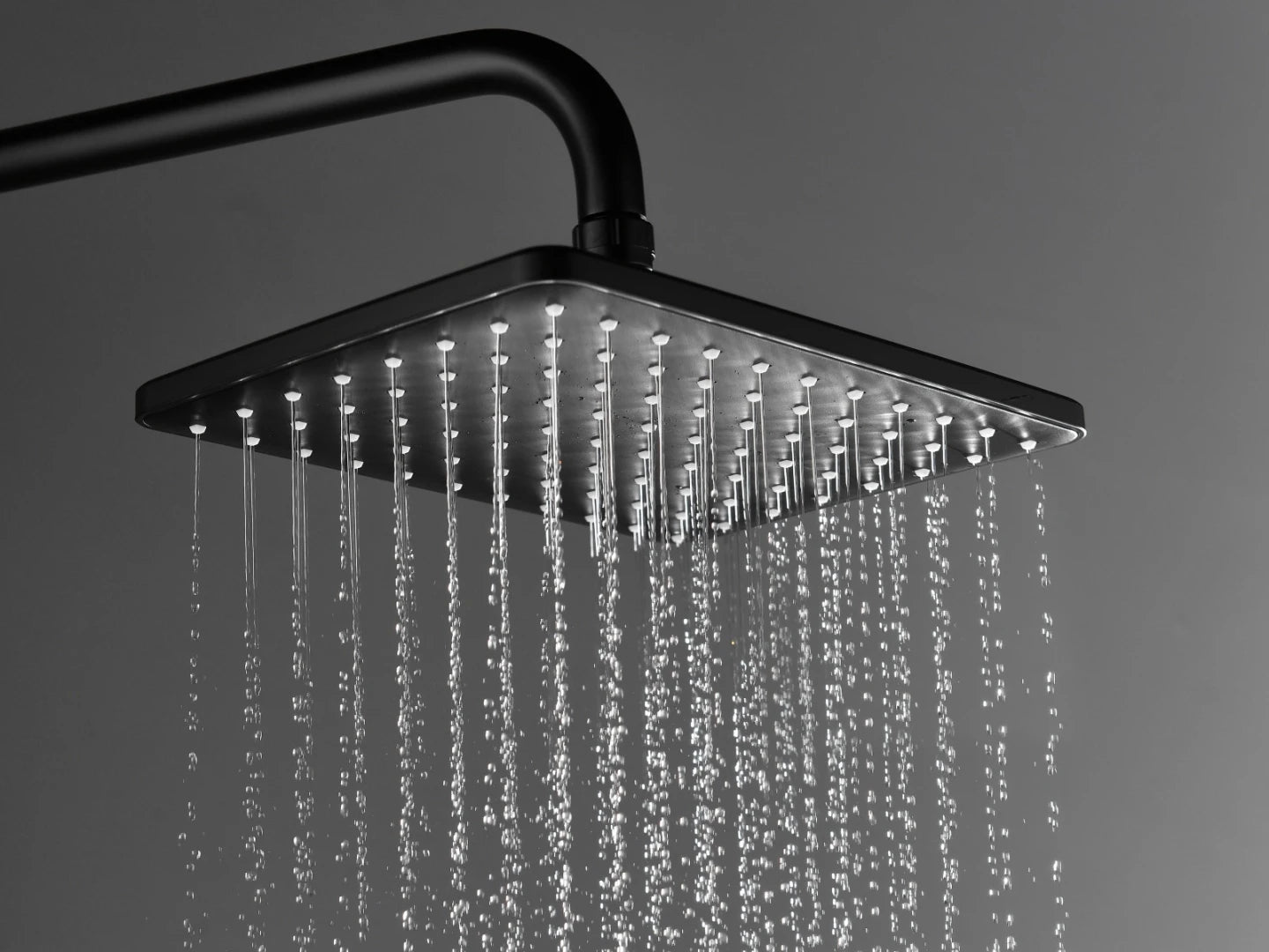 Design Regendouche Mat Zwart Set Lava – 3 functies – Mengkraan – Luxe Digitaal Display - Zonder stroom