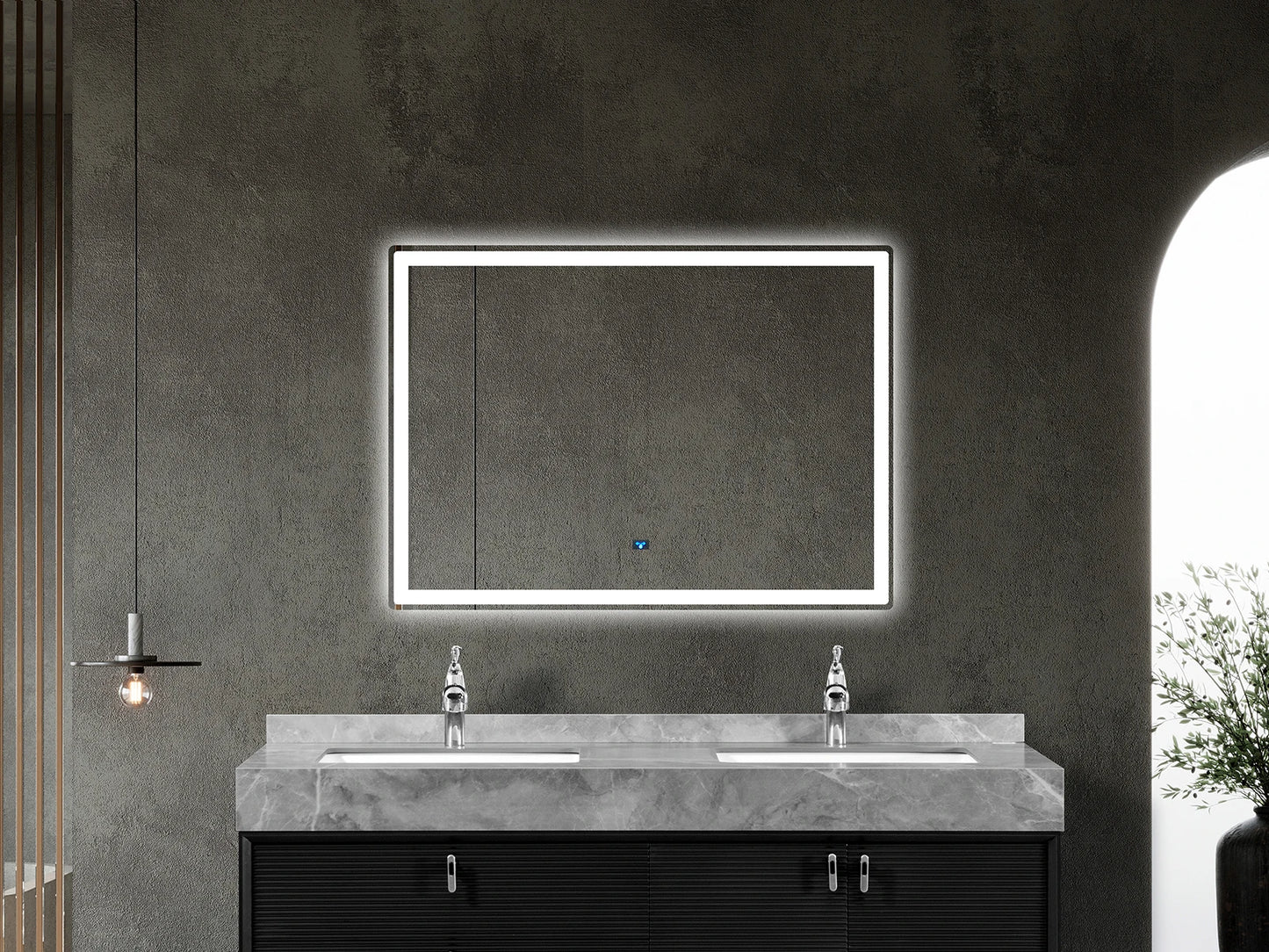 Lana | LED Badkamerspiegel – Rechthoekig Design dimbaar en Anti-condens - 80 cm tot 180 cm breed