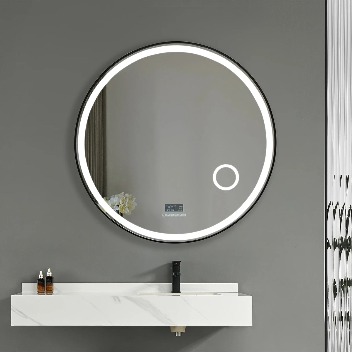 Modena Sound | LED Badkamerspiegel met Bluetooth – 60cm tot 100cm diameter
