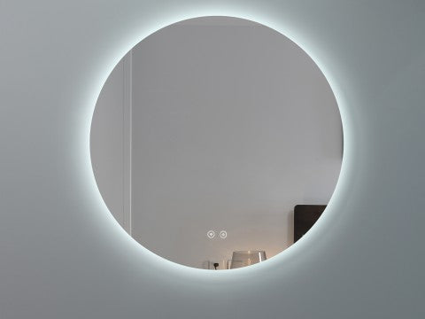 Ivy | LED Badkamerspiegel Rond Design met Verwarming & Touchbediening – 80cm tot 120 cm diameter