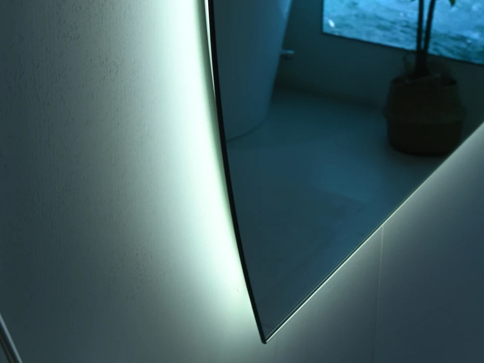 LED Badkamerspiegel Jenny – Luxe Halfrond Design met Verlichting – 150x150cm