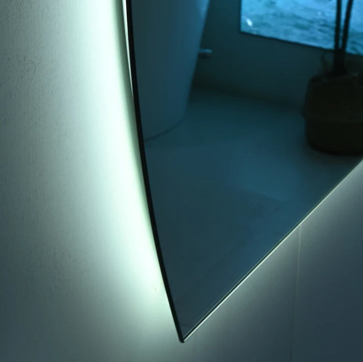 Padova XL I LED Badkamerspiegel Luxe Halfrond Design met Verlichting – 150x150cm