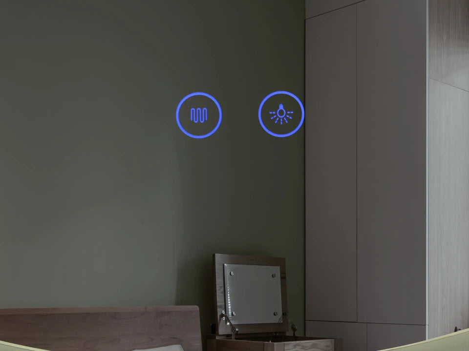Jill Rechts | LED Badkamerspiegel – Halfrond Design met Verwarming, Touchbediening & Indirect Licht – 40 cm tot 80 cm breed