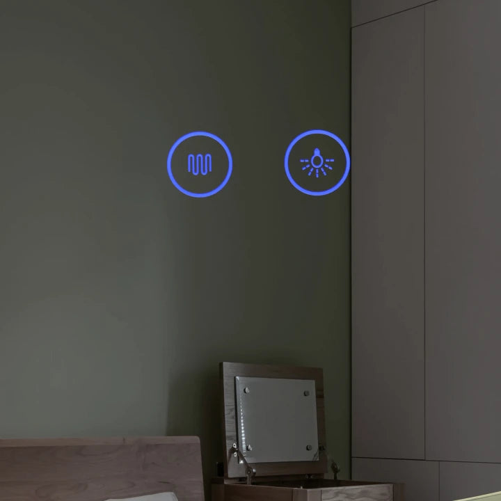 Jill | LED Badkamerspiegel – Halfrond Design met Verwarming, Touchbedienning – 40cm tot 80cm breed