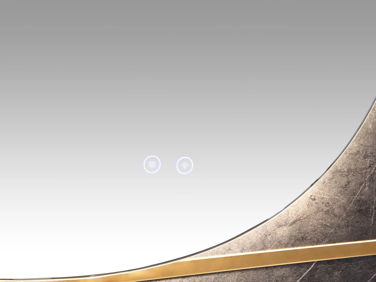 Darla Rechts | LED Badkamerspiegel – Organisch Design met Verwarming & Touchbediening – 80cm tot 180 cm breed