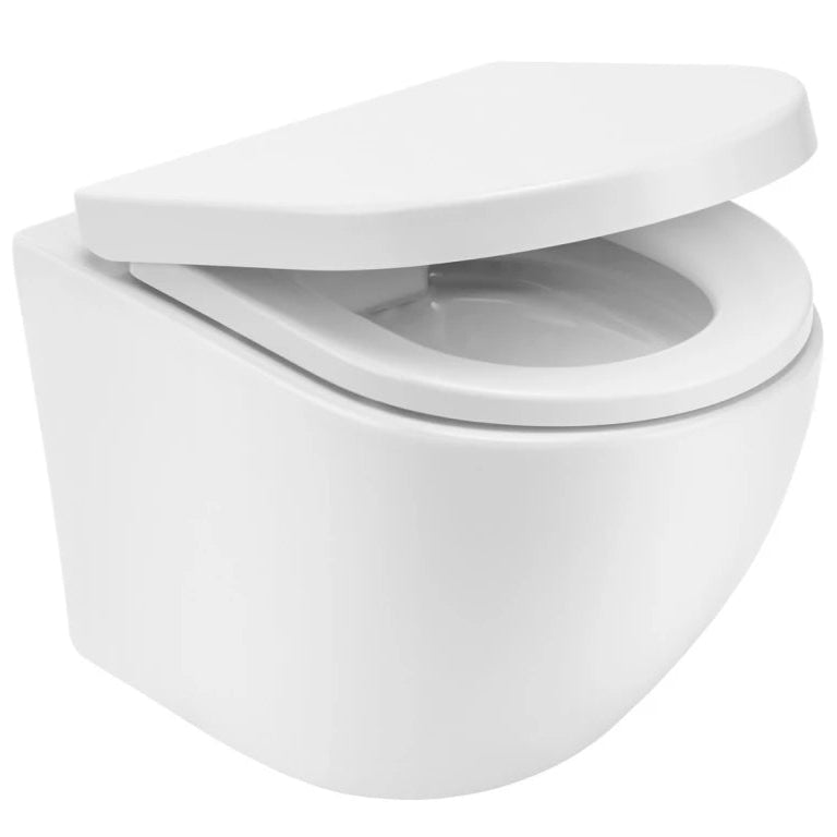 Hangend Rimless Toilet | Marco – Softclose Zitting, Glans Wit Keramiek