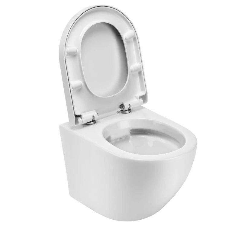 Hangend Rimless Toilet | Marco – Softclose Zitting, Glans Wit Keramiek