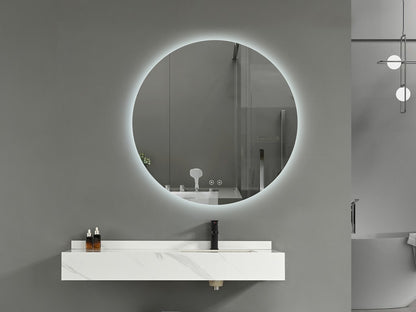 Ivy | LED Badkamerspiegel Rond Design met Verwarming & Touchbediening – 80cm tot 120 cm diameter