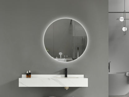 Ivy | LED Badkamerspiegel Rond Design met Verwarming & Touchbediening – 80cm tot 120 cm diameter