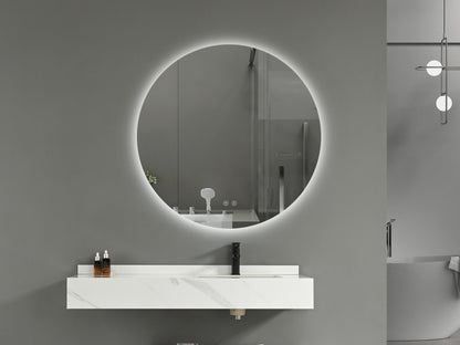Ivy | LED Badkamerspiegel Rond Design met Verwarming & Touchbediening – 80cm tot 120 cm diameter