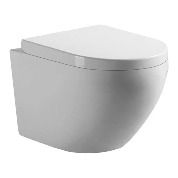 Hangend Rimless Toilet | Marco – Softclose Zitting, Glans Wit Keramiek
