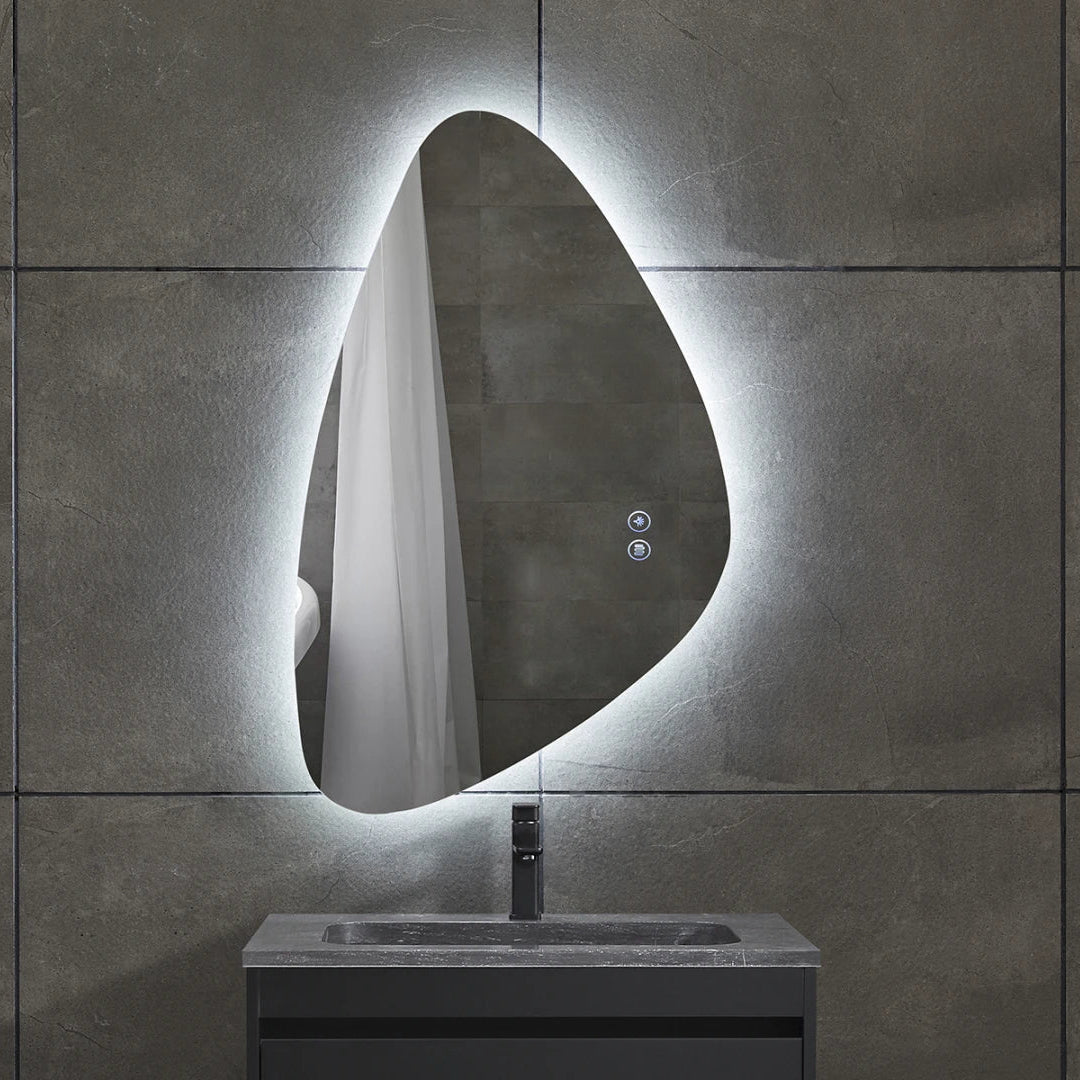 Amalfi | LED Badkamerspiegel met Verwarming & 3 Kleuren Dimbaar – 80cm tot 180cm breed