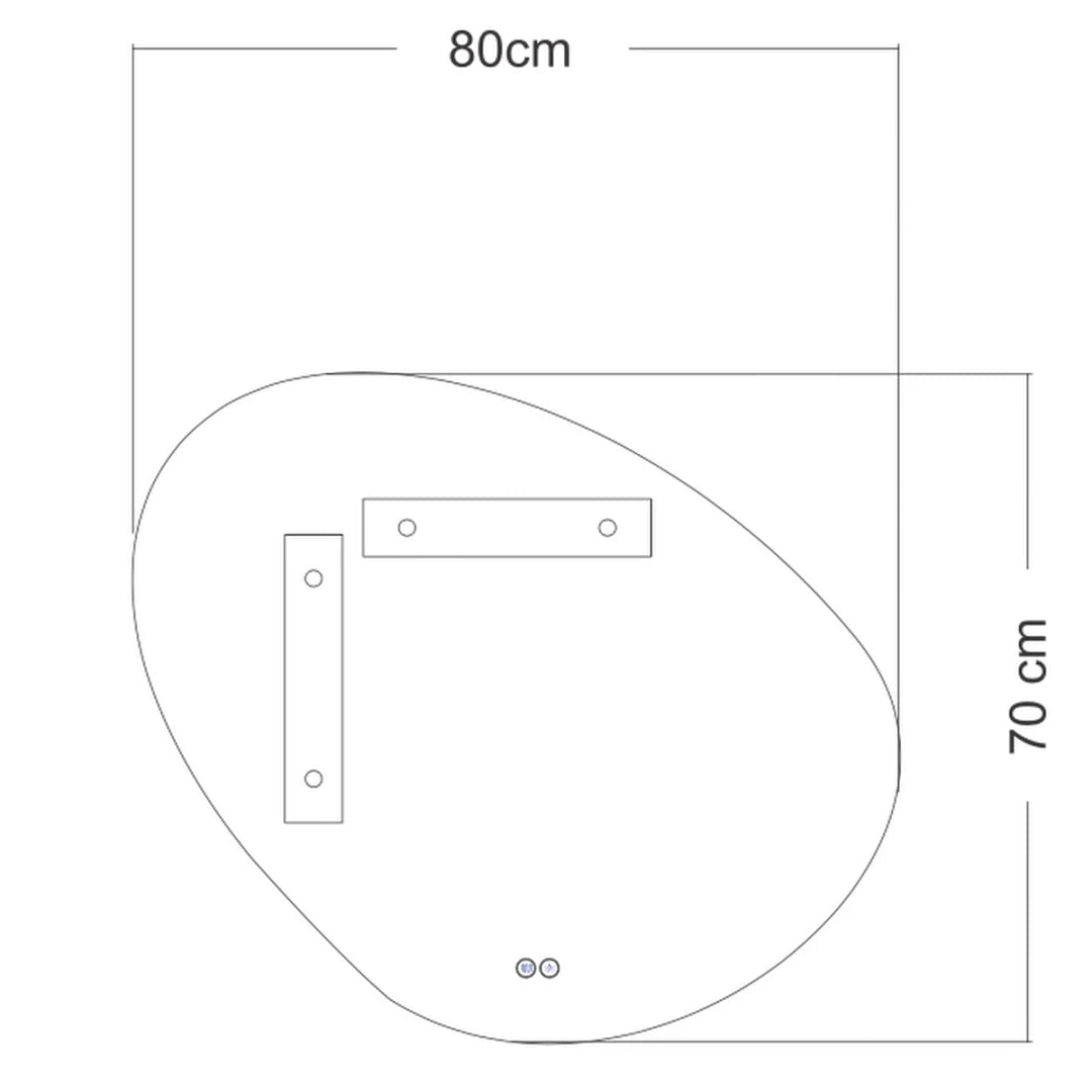Vicenza | LED Badkamerspiegel met Verwarming & 3 Kleuren Dimbaar – 80cm tot 140cm breed