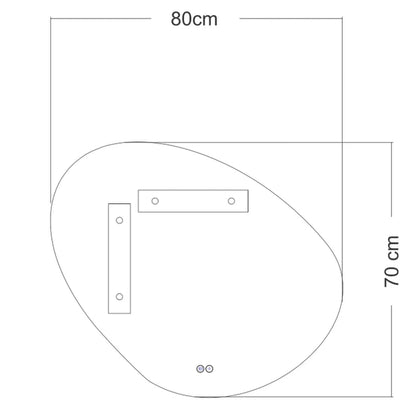Vicenza | LED Badkamerspiegel met Verwarming & 3 Kleuren Dimbaar – 80cm tot 140cm breed