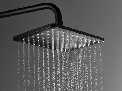 Design Regendouche Mat Zwart Set Lava – 3 functies – Mengkraan – Luxe Digitaal Display - Zonder stroom