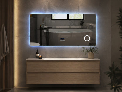 Salerno Sound | LED Badkamerspiegel met Bluetooth – 80cm tot 200cm breed