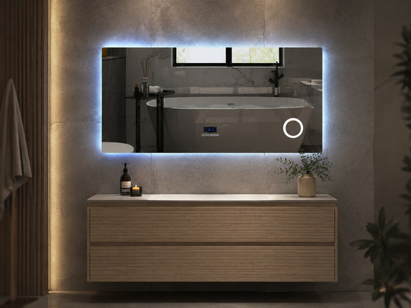 Salerno Sound | LED Badkamerspiegel met Bluetooth – 80cm tot 200cm breed