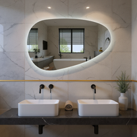 Darla | LED Badkamerspiegel – Organisch Design met Verwarming & Touchbediening – 80cm tot 180 cm breed