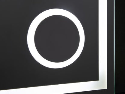 Iris | LED Badkamerspiegel – Met Digitale Klok, Voorverlichting & Verwarming - 80cm tot 200 cm breed