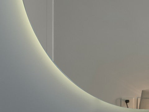 Ivy | LED Badkamerspiegel Rond Design met Verwarming & Touchbediening – 80cm tot 120 cm diameter