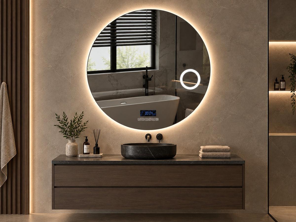 Livorno Sound I Luxe LED Spiegel met Bluetooth – 40cm tot 100cm diameter