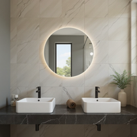 Ivy | LED Badkamerspiegel Rond Design met Verwarming & Touchbediening – 80cm tot 120 cm diameter