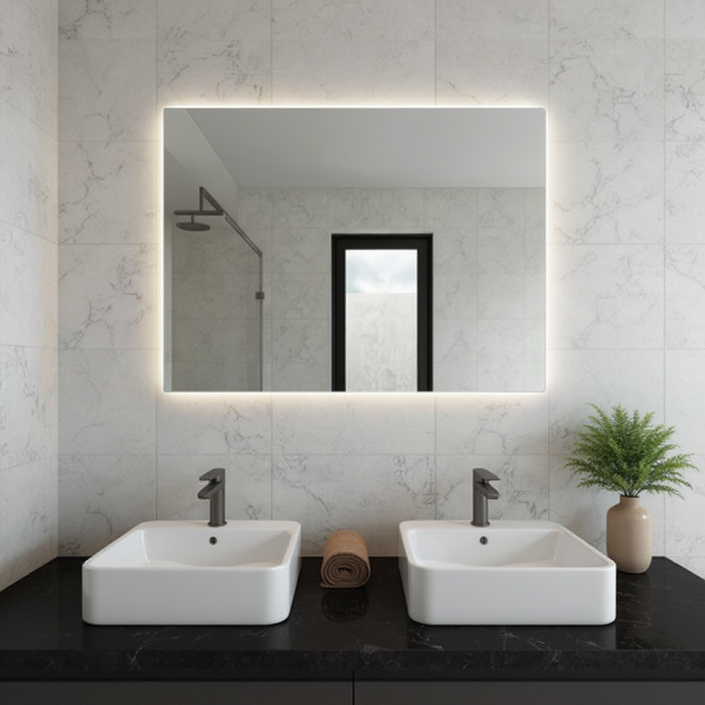 Ives | LED Badkamerspiegel – Langwerpig Design met Verwarming & Touchbediening – 80cm tot 200 cm breed