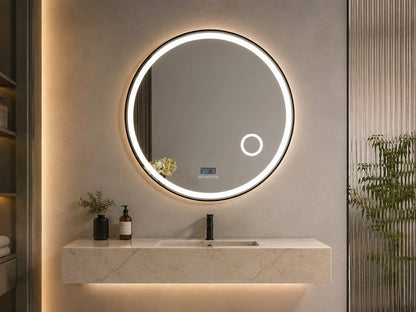Modena Sound | LED Badkamerspiegel met Bluetooth – 60cm tot 100cm diameter