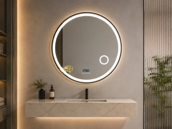 Modena Sound | LED Badkamerspiegel met Bluetooth – 60cm tot 100cm diameter