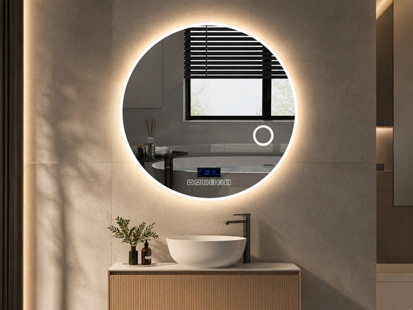 Treviso Sound | LED Badkamerspiegel met Bluetooth – 60cm tot 100cm diameter