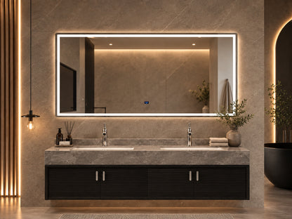 Lugano | LED Badkamerspiegel Dimbaar en Anti-condens - 80 cm tot 180 cm breed