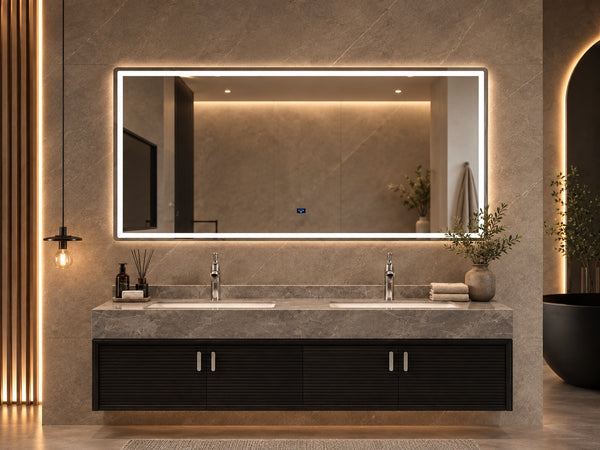 Lugano | LED Badkamerspiegel Dimbaar en Anti-condens - 80 cm tot 180 cm breed