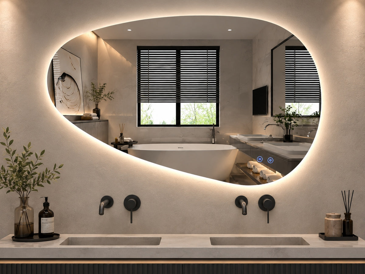 Como | LED Badkamerspiegel met Verwarming & Touchbediening – 80cm tot 180 cm breed